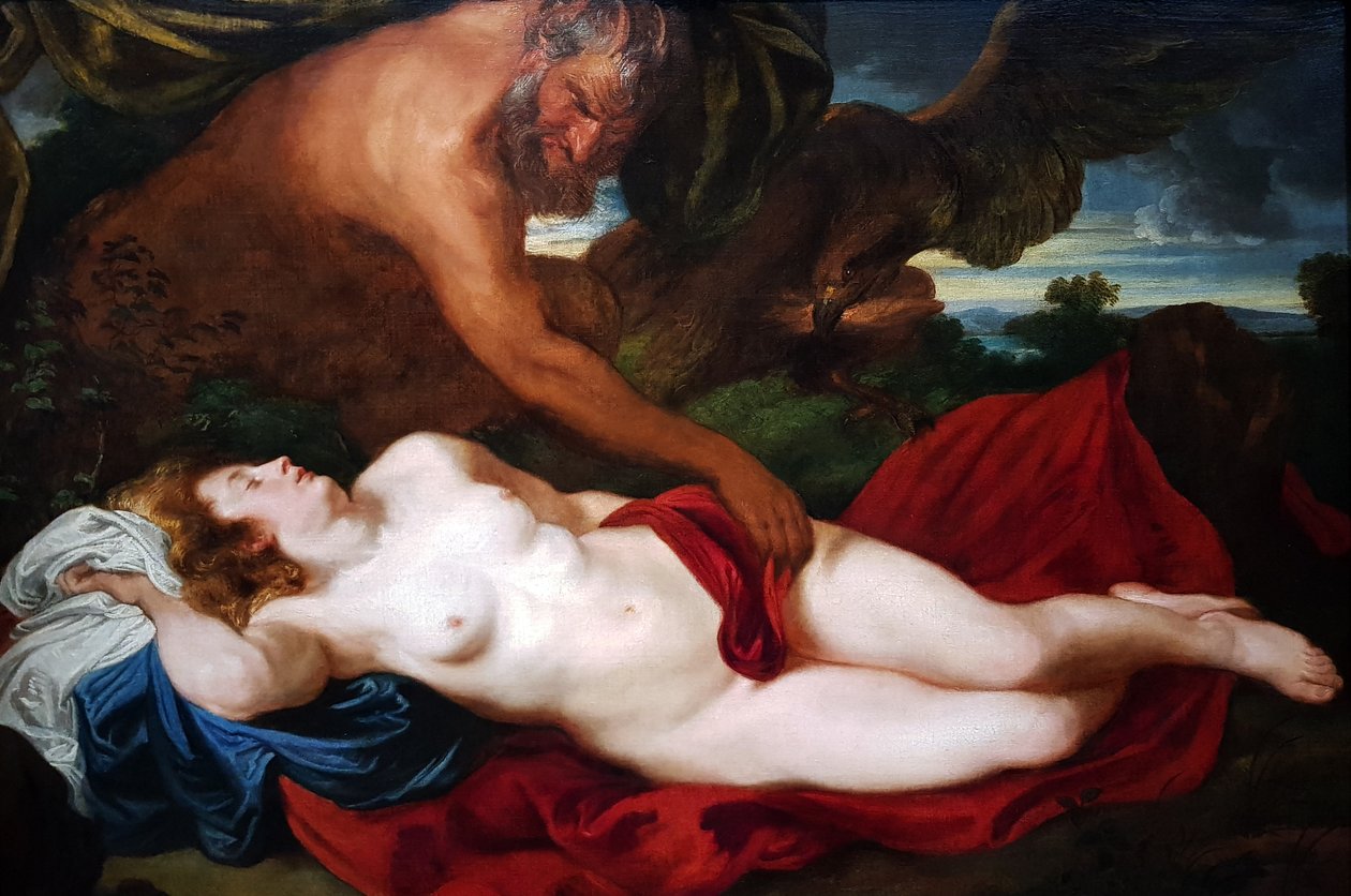 Jupiter jako Satyr s Antiope od Anthony van Dyck