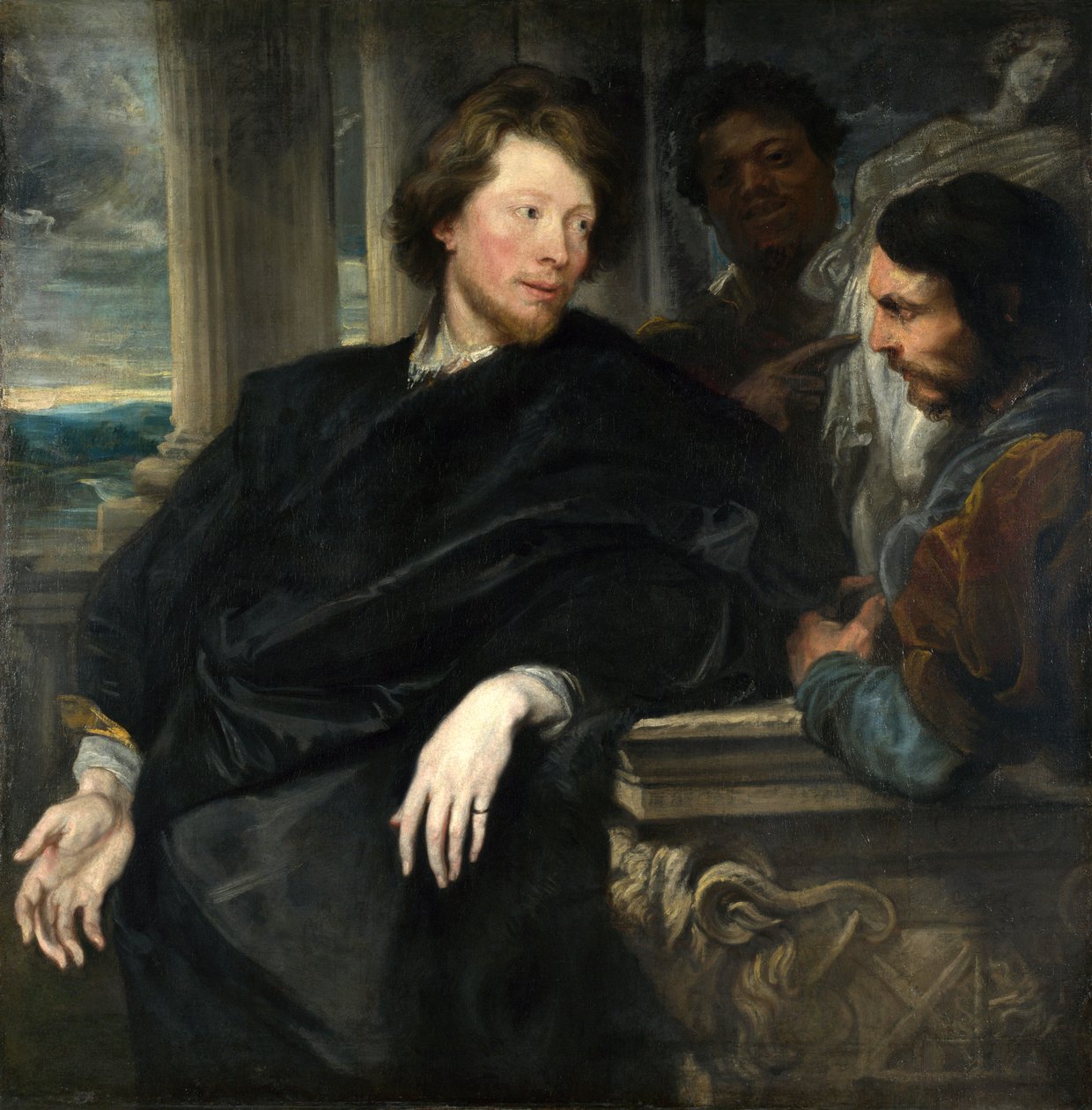 George Gage se dvěma muži a Thomem Yorkem od Anthony van Dyck