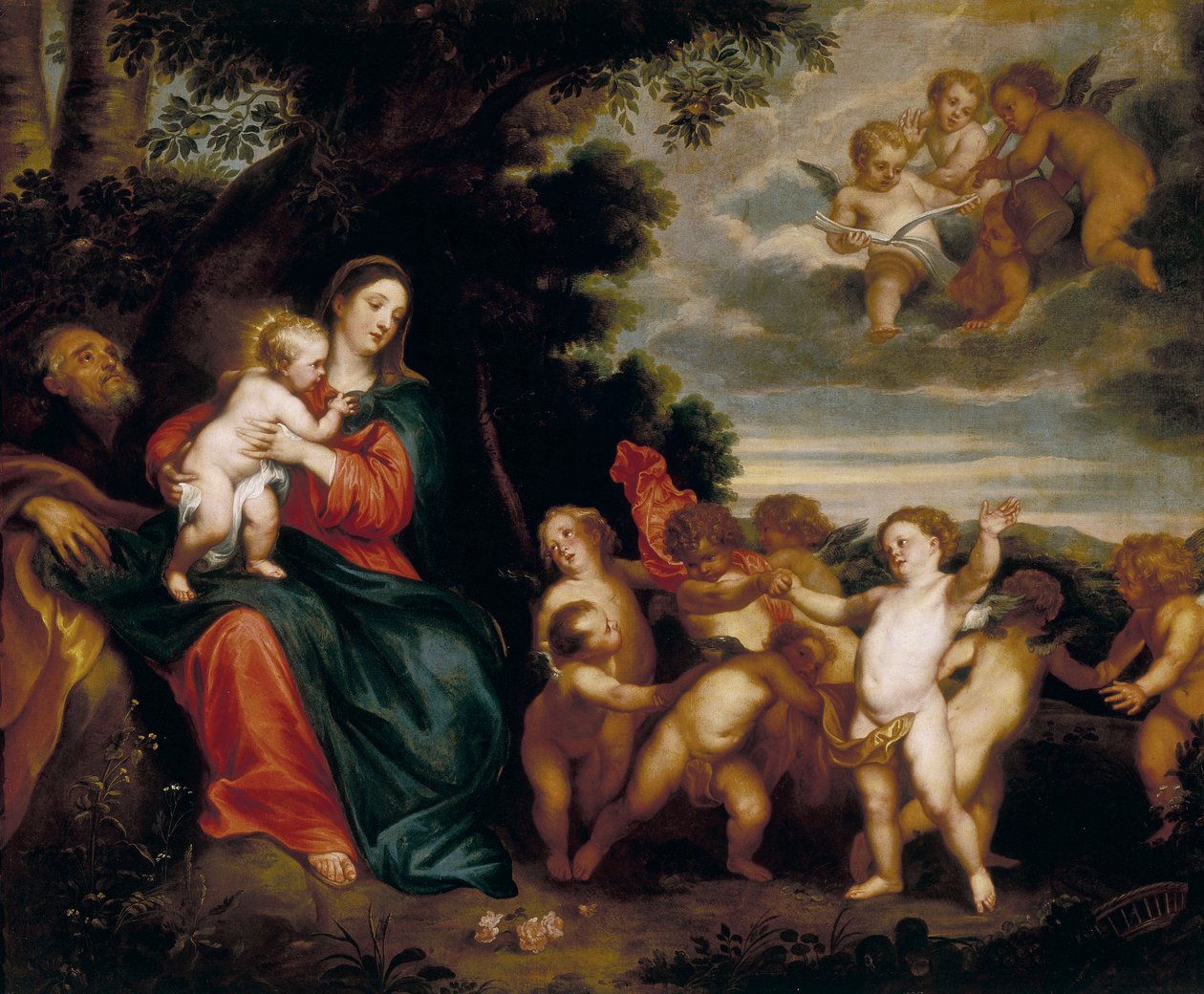 Odpočinek během letu do Egypta od Anthony van Dyck