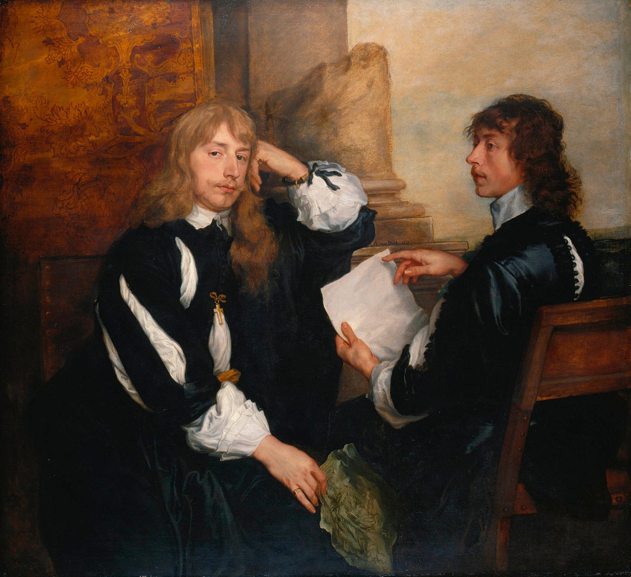 Thomas Killigrew a případně Lord William Crofts od Anthony van Dyck