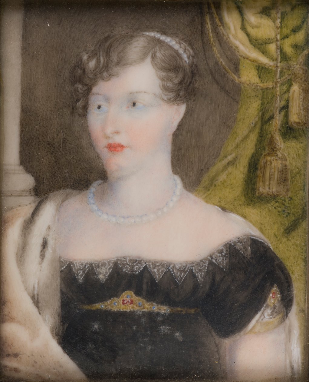 Portrét princezny Charlotte z Walesu (1796-1817), kolem 1812-17 (olej na papíře) od Anthony (after) Stewart