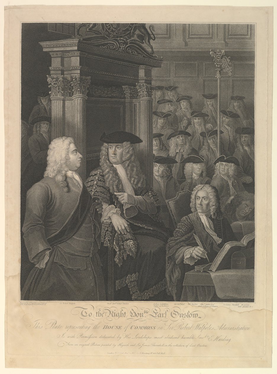 Dolní sněmovna – administrativa sira Roberta Walpolea, 1. listopadu 1803. od Anthony Fogg