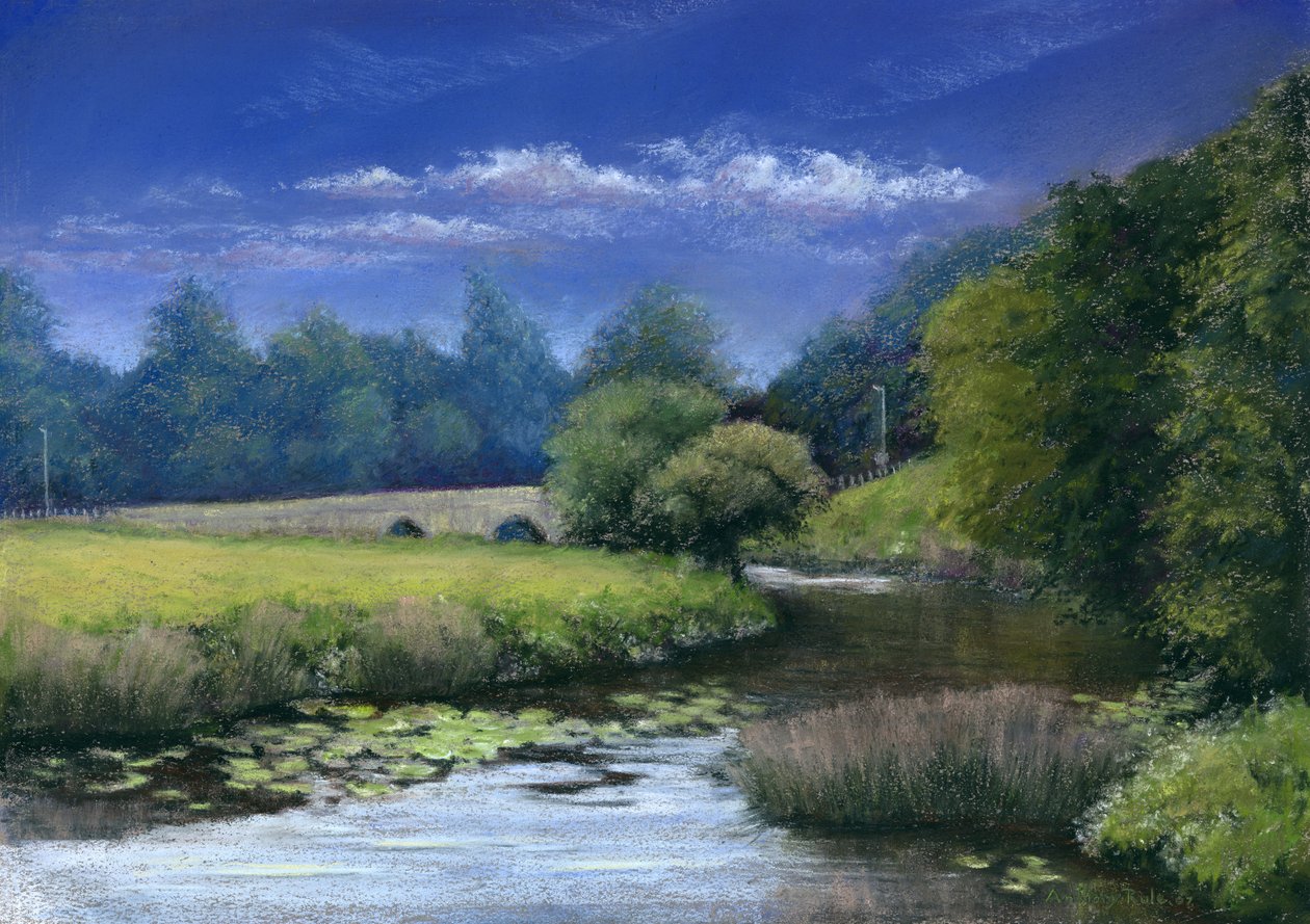 Quiet Flows the Stour, 2006 (pastel na papíře) od Anthony Rule