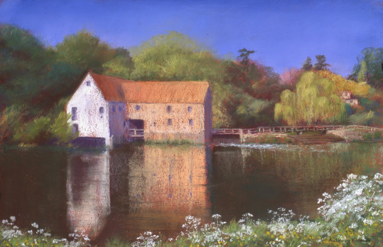 Jaro ve mlýně, 2004 (pastel na papíře) od Anthony Rule