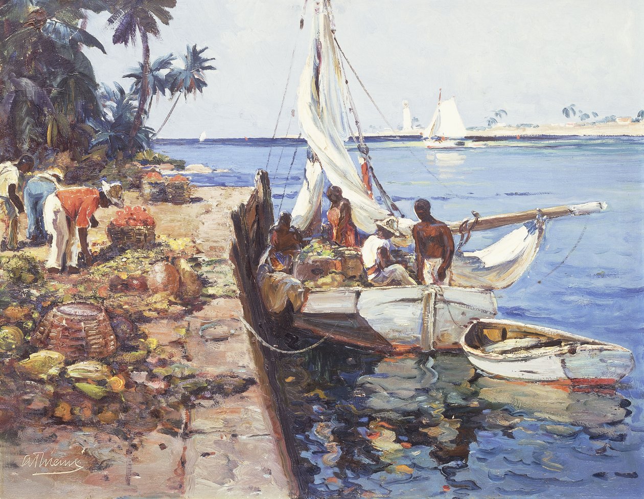 Molo The Landing Pier, Nassau, Bahamy od Anthony Thieme