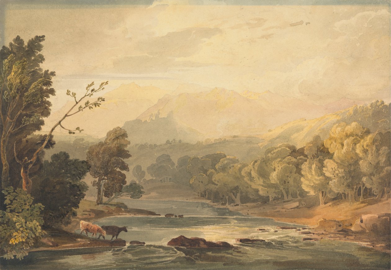 Pohled na Brathay poblíž Ambleside od Anthony Vandyke Copley Fielding