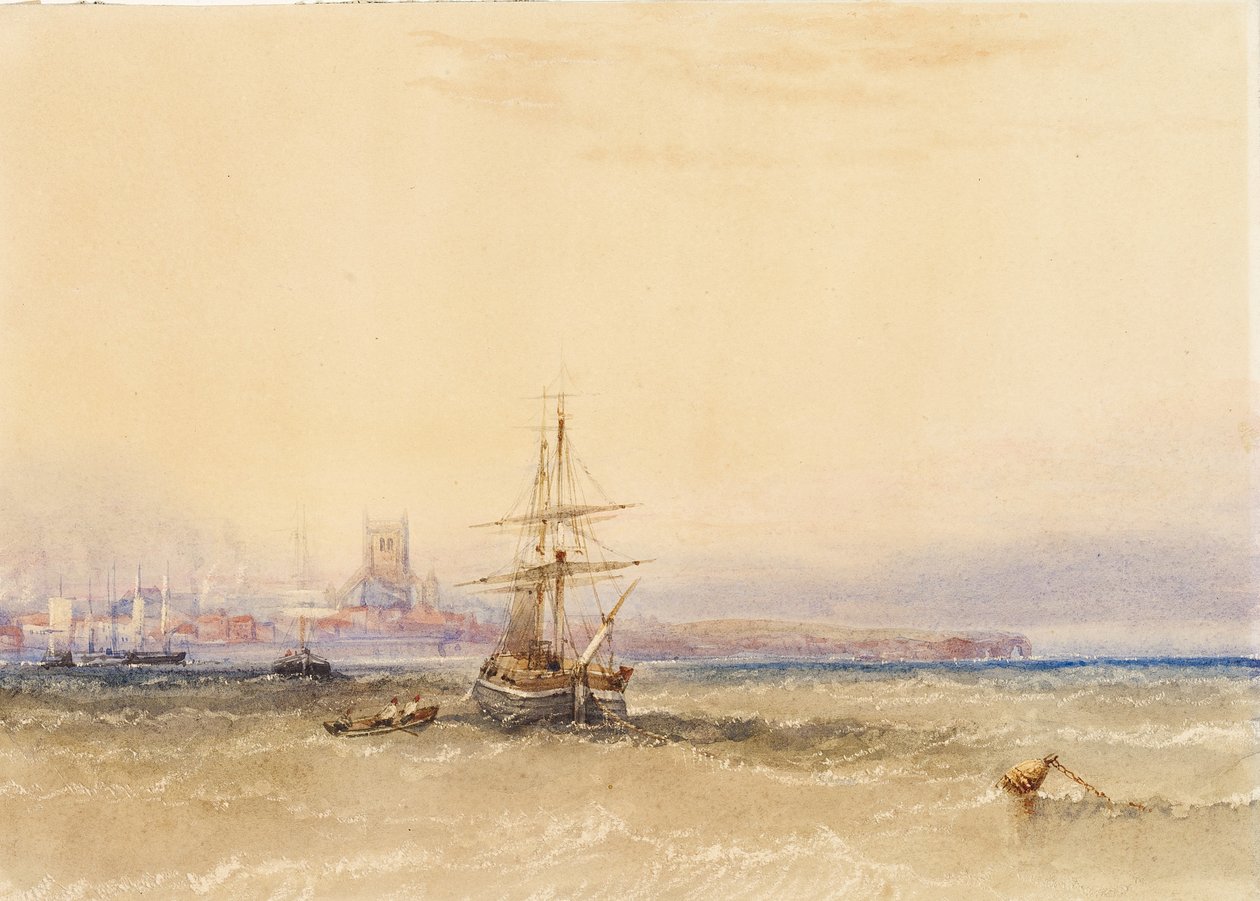Dobré ráno, Hartlepool od Anthony Vandyke Copley Fielding