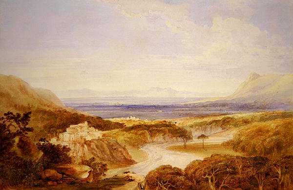 River View (akvarel přes tužku na papíře) od Anthony Vandyke Copley Fielding