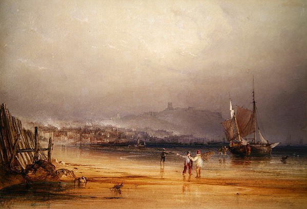 Scarborough (akvarel na papíře) od Anthony Vandyke Copley Fielding
