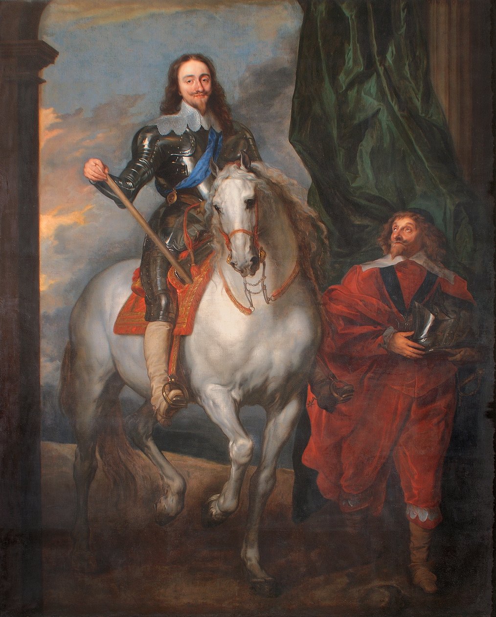 Karel I. na koni s M. De St. Antoine (olej na plátně) od Anthony van (after) Dyck