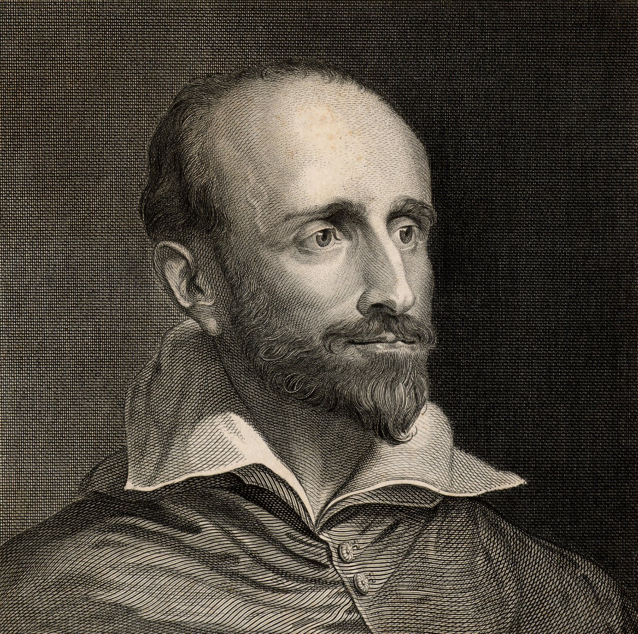 Guido Bentivoglio (1579-1644) italský kardinál, státník, diplomat a historik (rytina) od Anthony van (after) Dyck