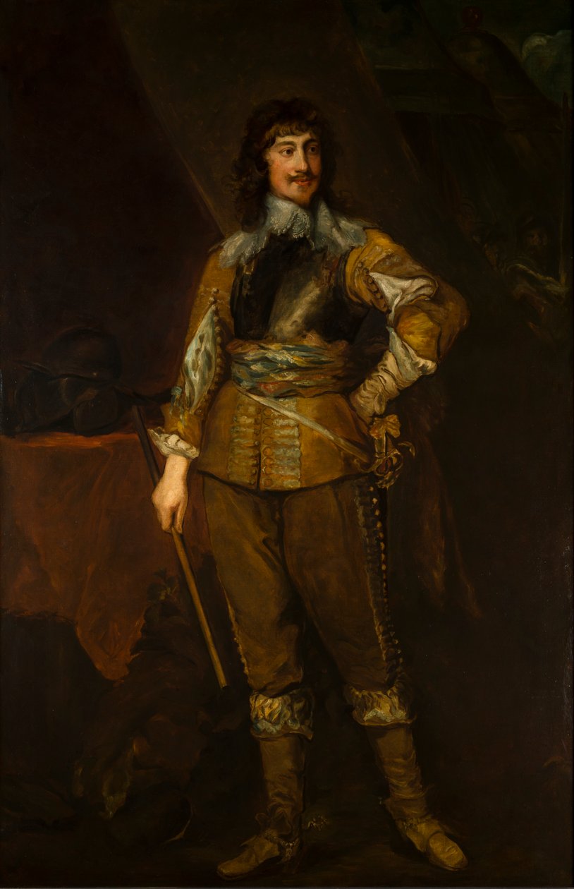Portrét Mountjoye Blounta, c.1. hrabě z Newportu (1597-1666), c.1619-41 (olej na plátně) od Anthony van (after) Dyck