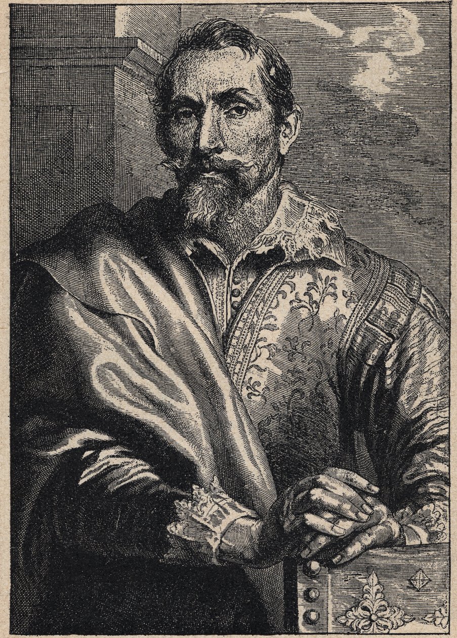 Portrét Synders (Franciscus Snyders) (Frans Snyders nebo Snijders) 1579-1657 od Anthony van Dycka od Anthony van (after) Dyck
