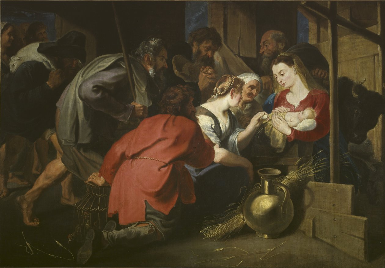 Klanění pastýřů, po roce 1615 (olej na plátně) od Anthony van (follower of) Dyck