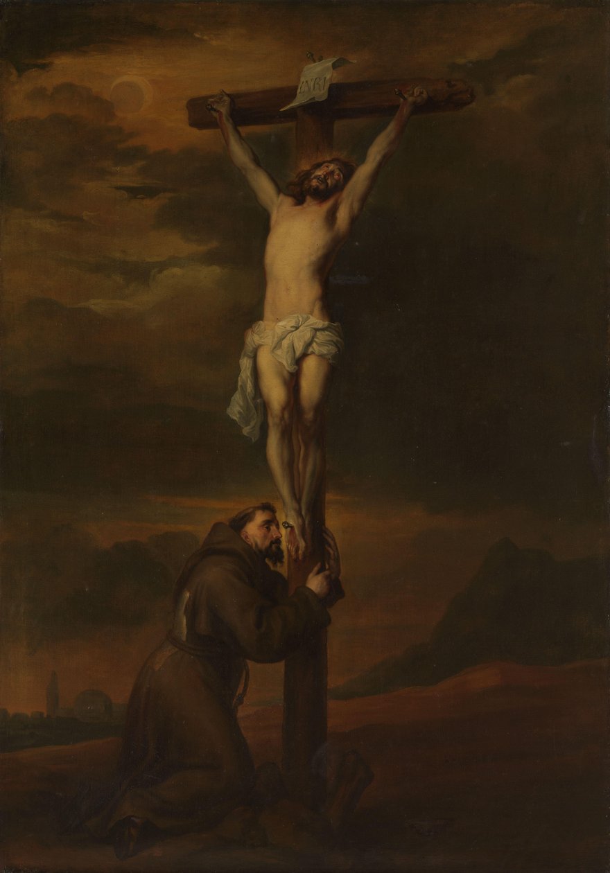 Svatý František naříkající u paty kříže od Anthony van Dyck (possibly copy after)