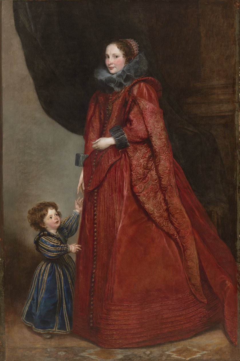 Janovská dáma se svým dítětem od Anthony van Dyck