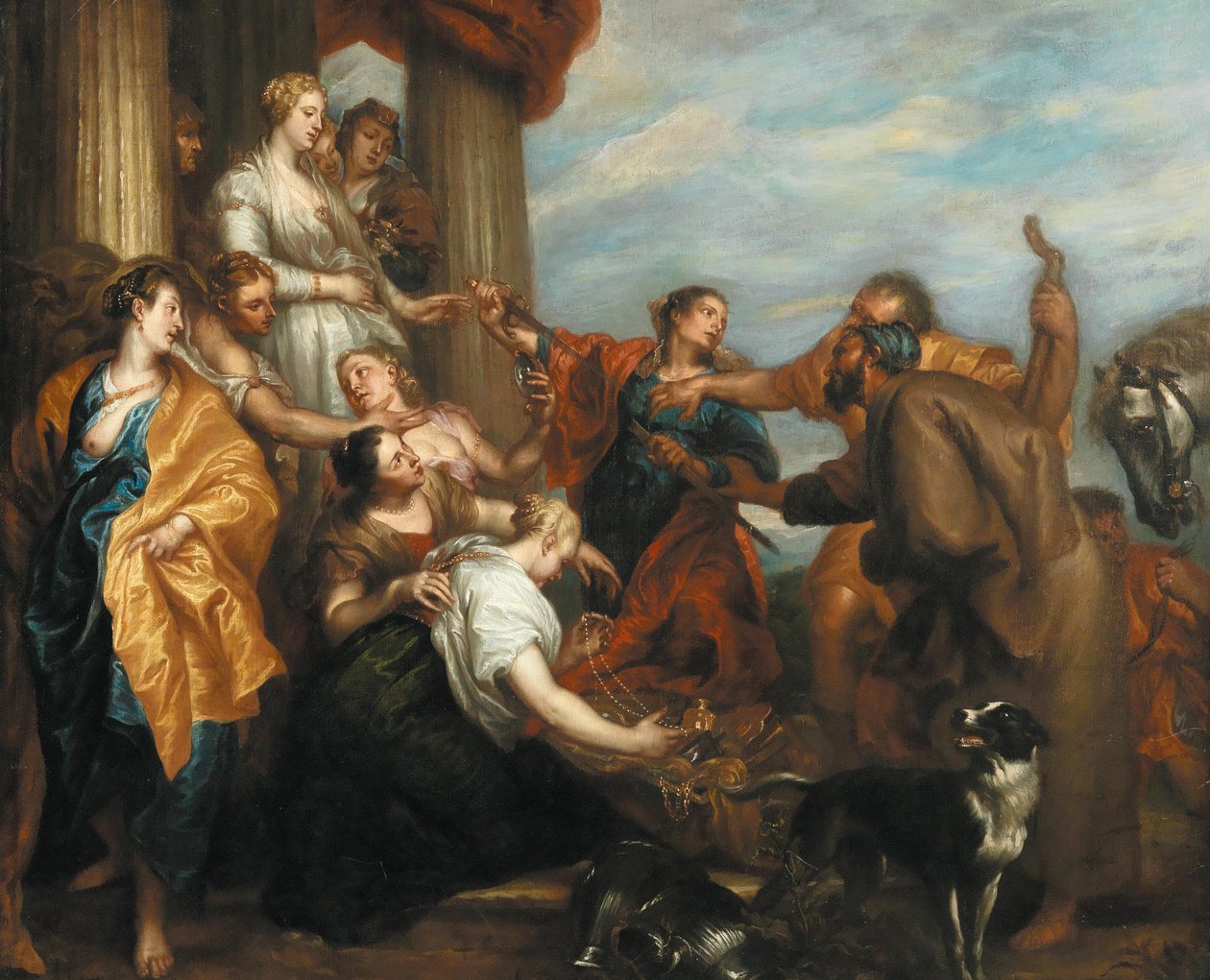 Achilles mezi Lykomedovými dcerami od Anthony van Dyck