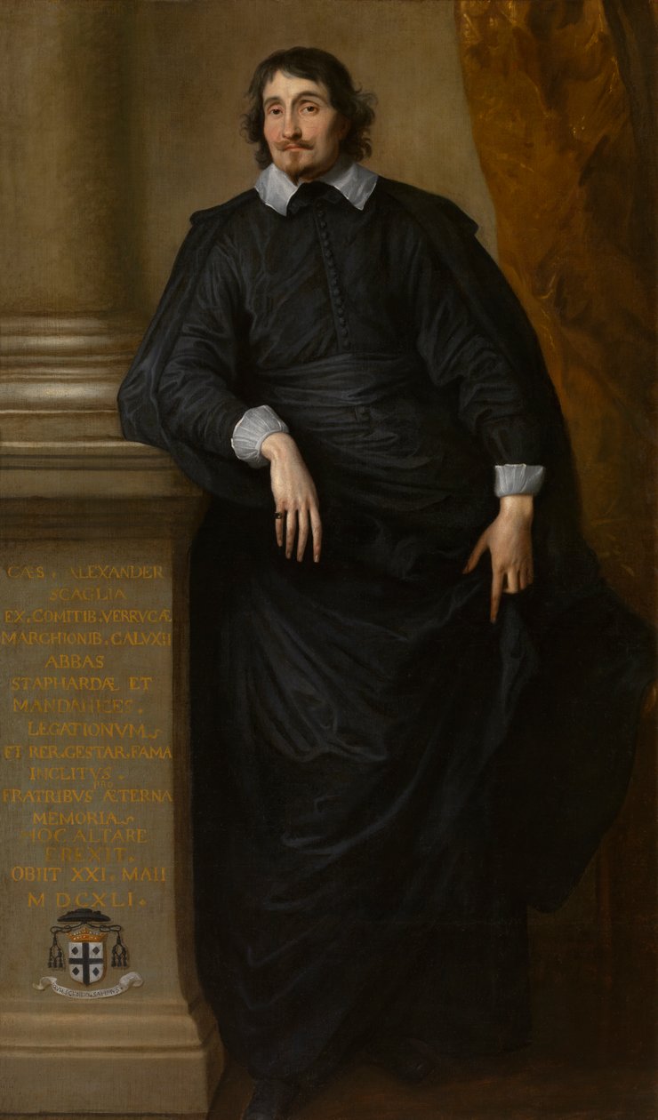 Caesar Alexander Scaglia, opat ze Staffardy, kolem roku 1634 (olej na plátně) od Anthony van Dyck