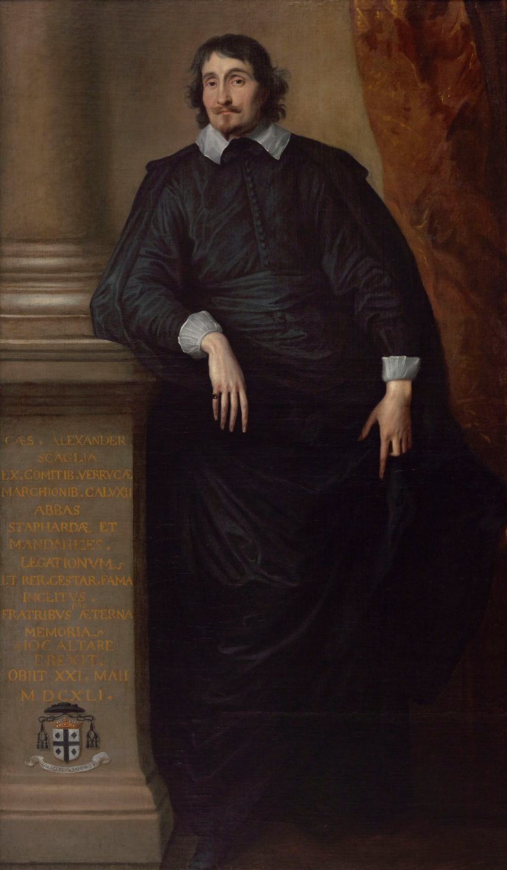 Cesare Alessandro Scaglia di Verrua, opat ze Staffardy a Mandanici od Anthony van Dyck