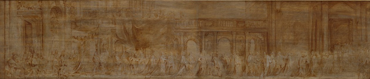 Karel I. a rytíři podvazku v průvodu, 1638 od Anthony van Dyck