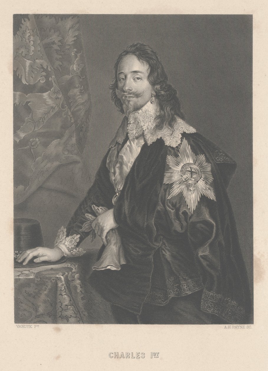 Karel I., vyryl A.H. Payne od Anthony van Dyck