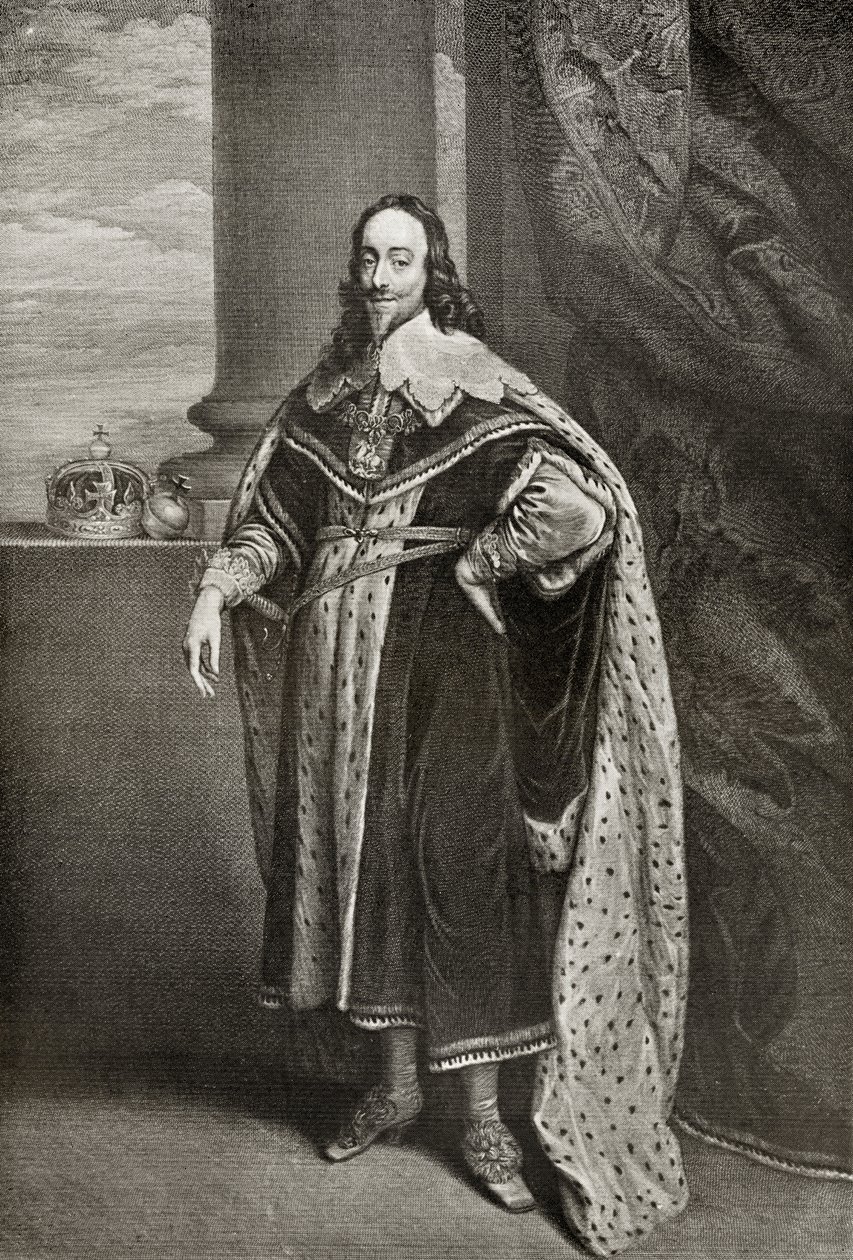 Charles I, vyrytý sirem Robertem Stange, z 