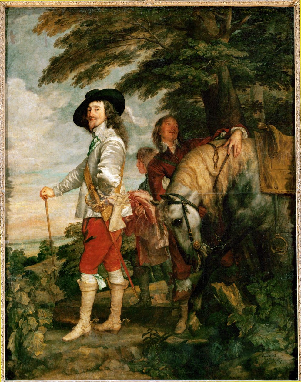 Karel I., anglický král, portrét lovce - ... od Anthony van Dyck