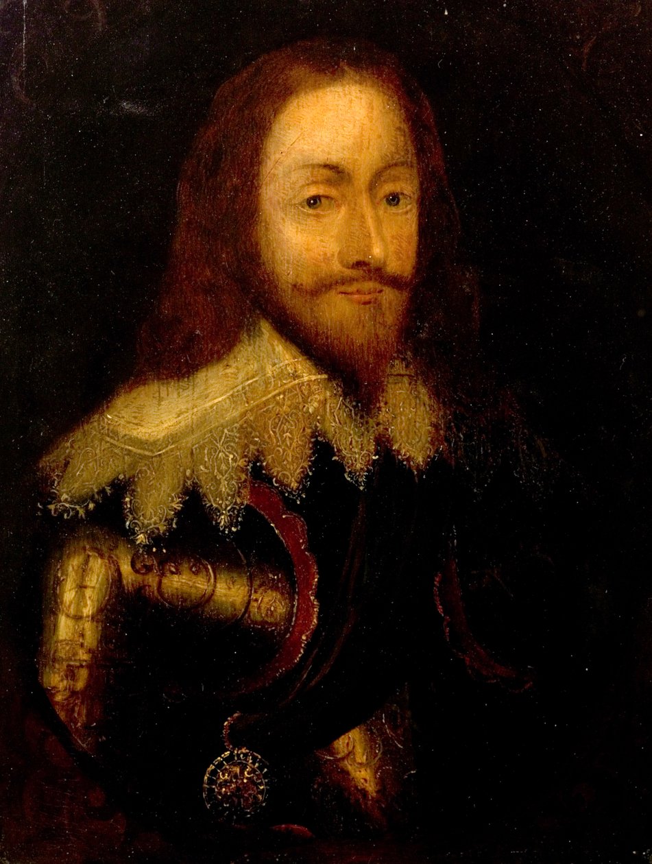 Karel I. ve brnění nosící Řád bodláku od Anthony van Dyck
