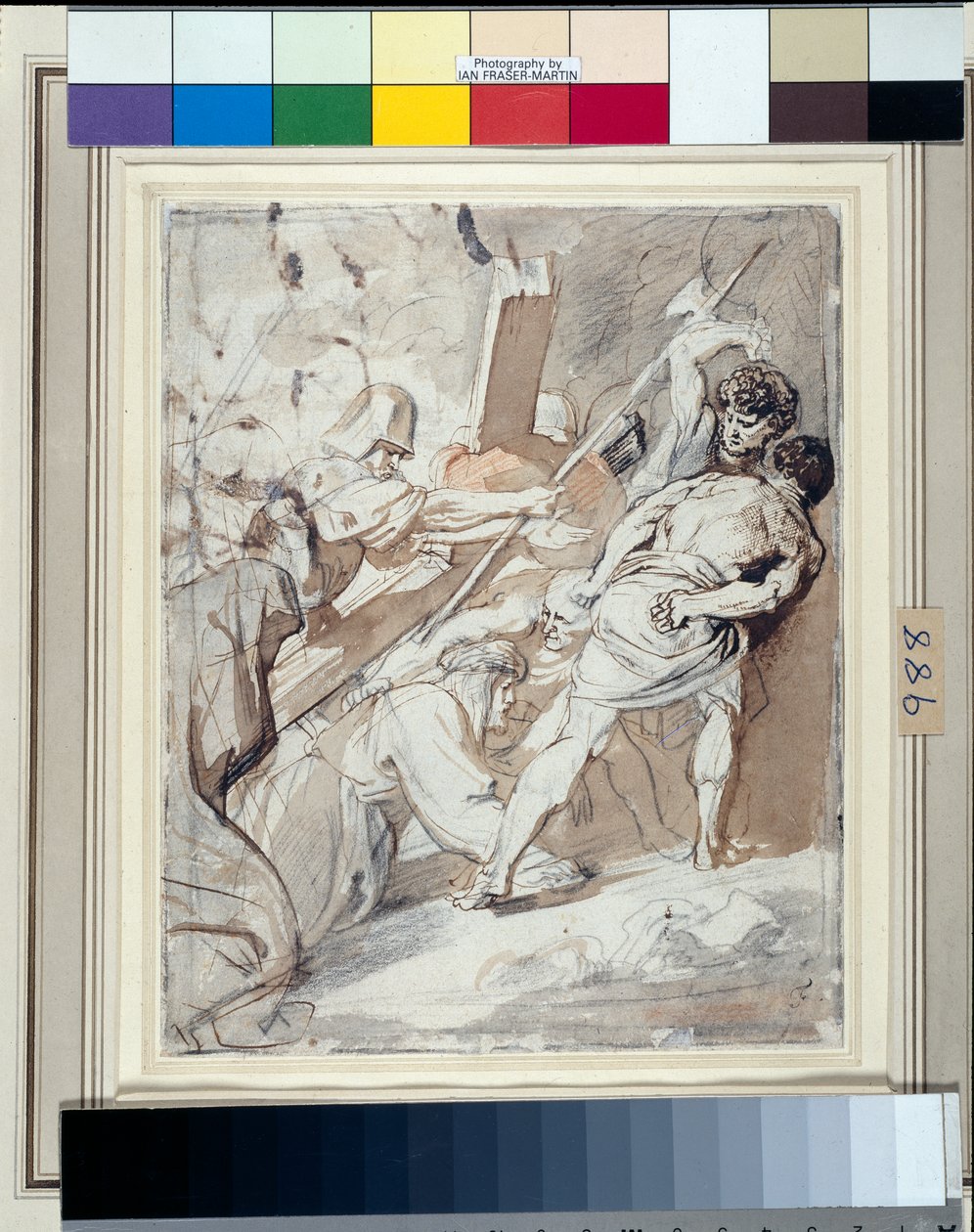 Kristus nesoucí kříž (pero a inkoust s přemývanou křídou na papíře) od Anthony van Dyck
