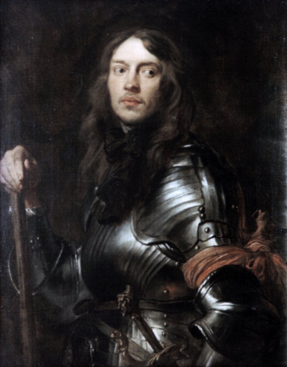 Velitel v brnění s červeným šátkem, c1625-1627. od Anthony van Dyck