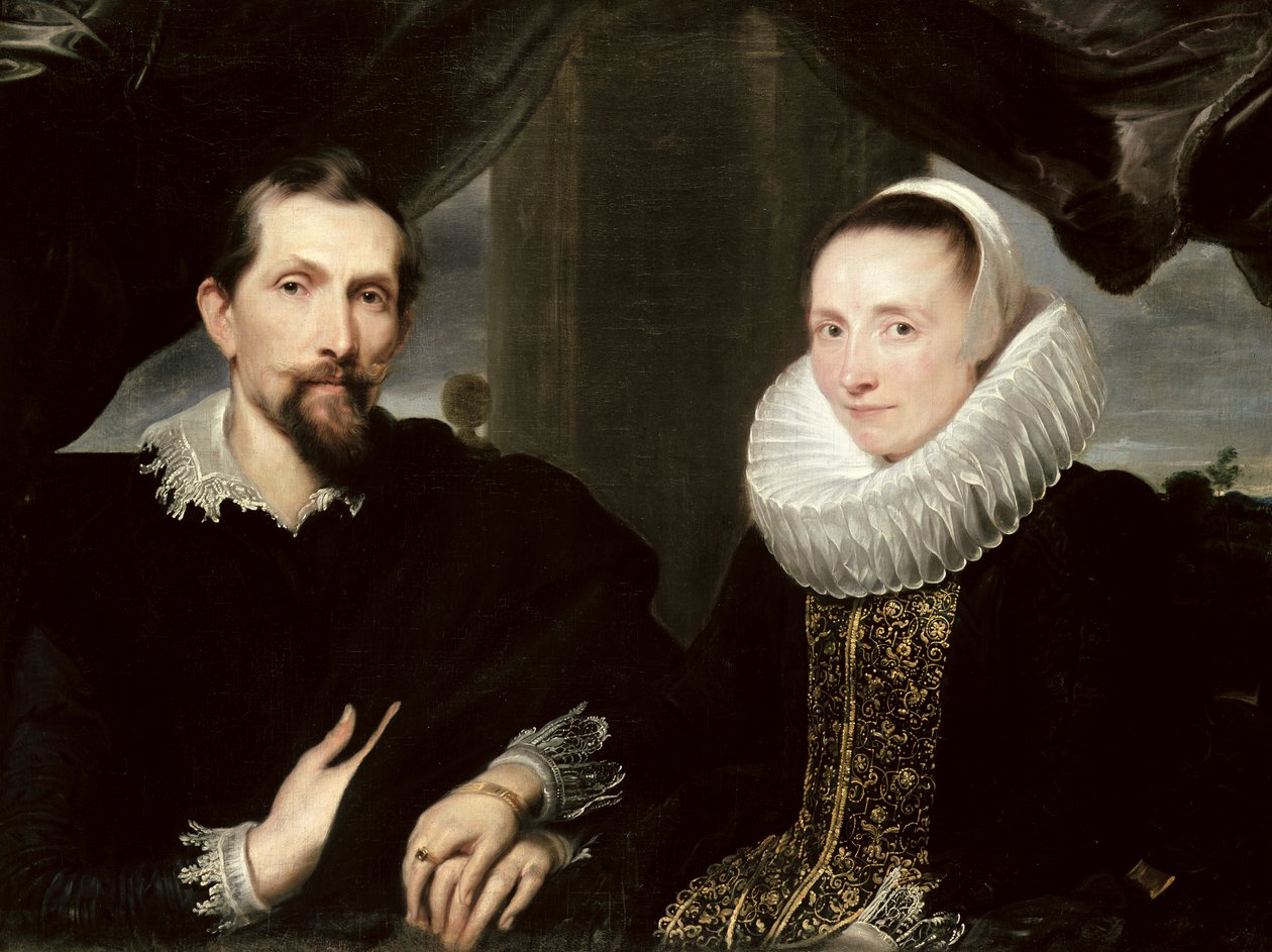 Dvojportrét malíře Franse Snyderse (1579-1657) a jeho manželky Margarethy de Vos, 1621 od Anthony van Dyck