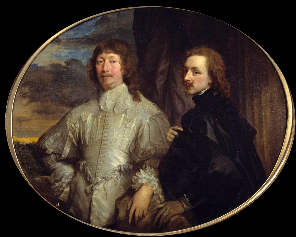 Dvojportrét sira Endymiona Portera a umělce. Endimion nebo Endymion Porter (1587-1649), diplomat anglického dvora a ochránce Van Dycka. Obraz Antona (Antoona nebo Anthonyho) van Dycka (1599-1641) 1623 Madrid, Musee du Prado - Dvojitý přístav od Anthony van Dyck