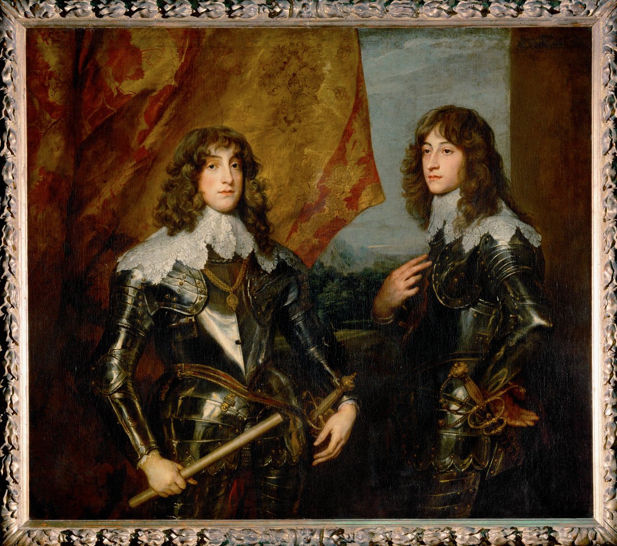 Dvojportrét palatinských knížat Karla Ludvíka I., kurfiřta, a jeho bratra Roberta, synů Fridricha V. ... od Anthony van Dyck