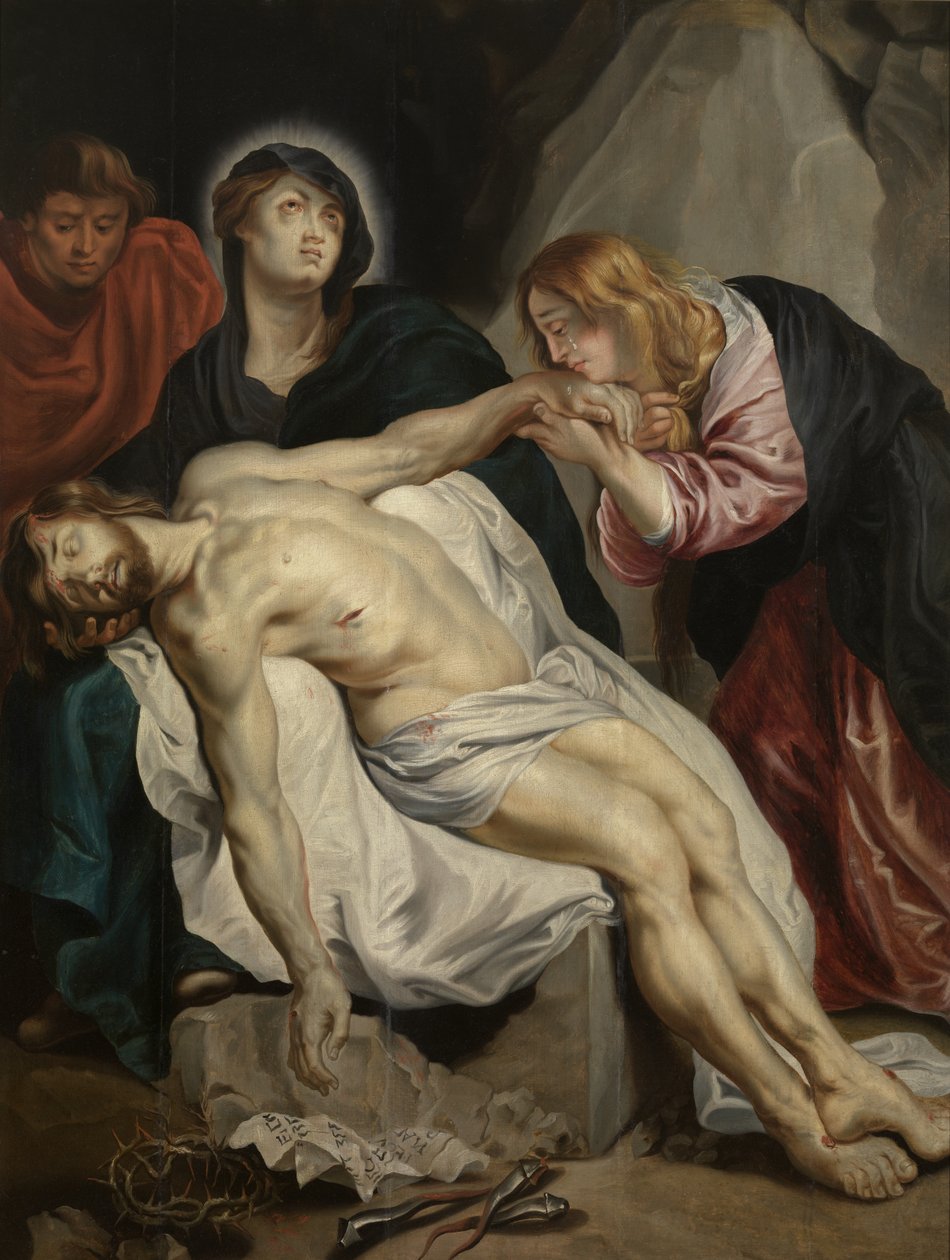 Nizozemsky: Bewening van Christus Pláč nad mrtvým Kristem od Anthony van Dyck
