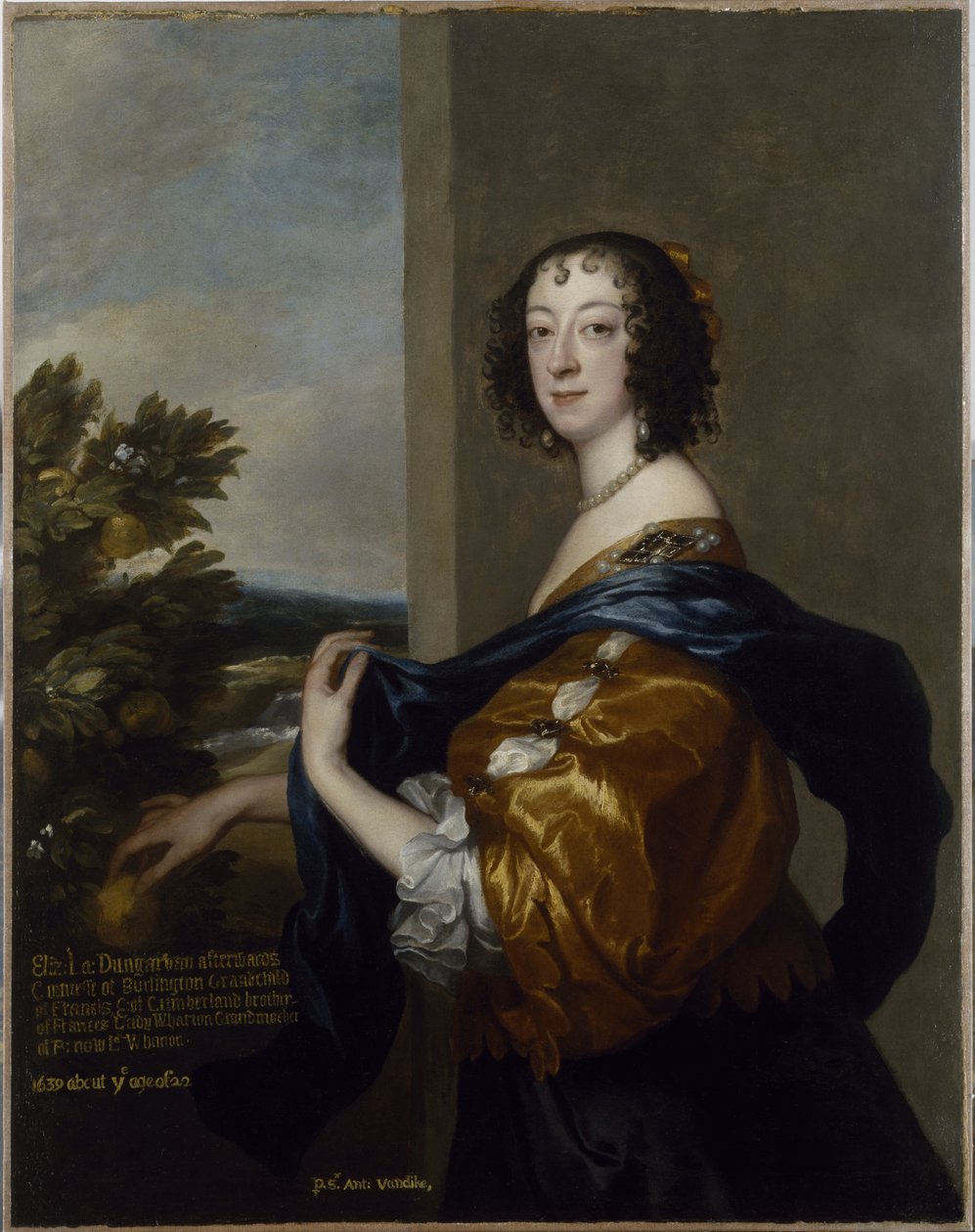 Elizabeth, Lady Dungarvan a Clifford (olej na plátně) od Anthony van Dyck
