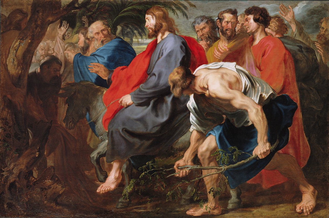 Vjezd Krista do Jeruzaléma, kolem roku 1617 (olej na plátně) od Anthony van Dyck