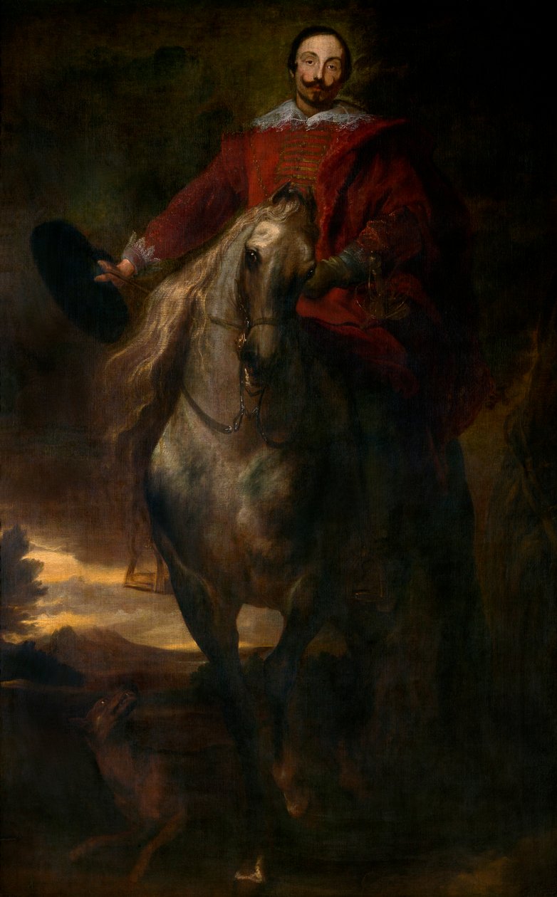 Jezdecký portrét malíře Cornelis de Wael (olej na plátně) od Anthony van Dyck