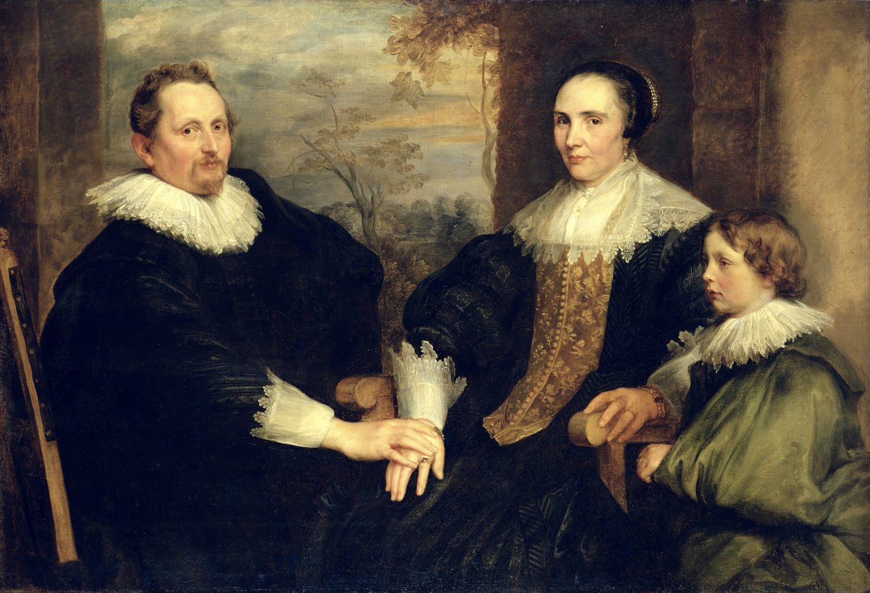 Rodinný portrét Sebastiana Leerse (1584-1664) s manželkou a synem, 1630-32 od Anthony van Dyck