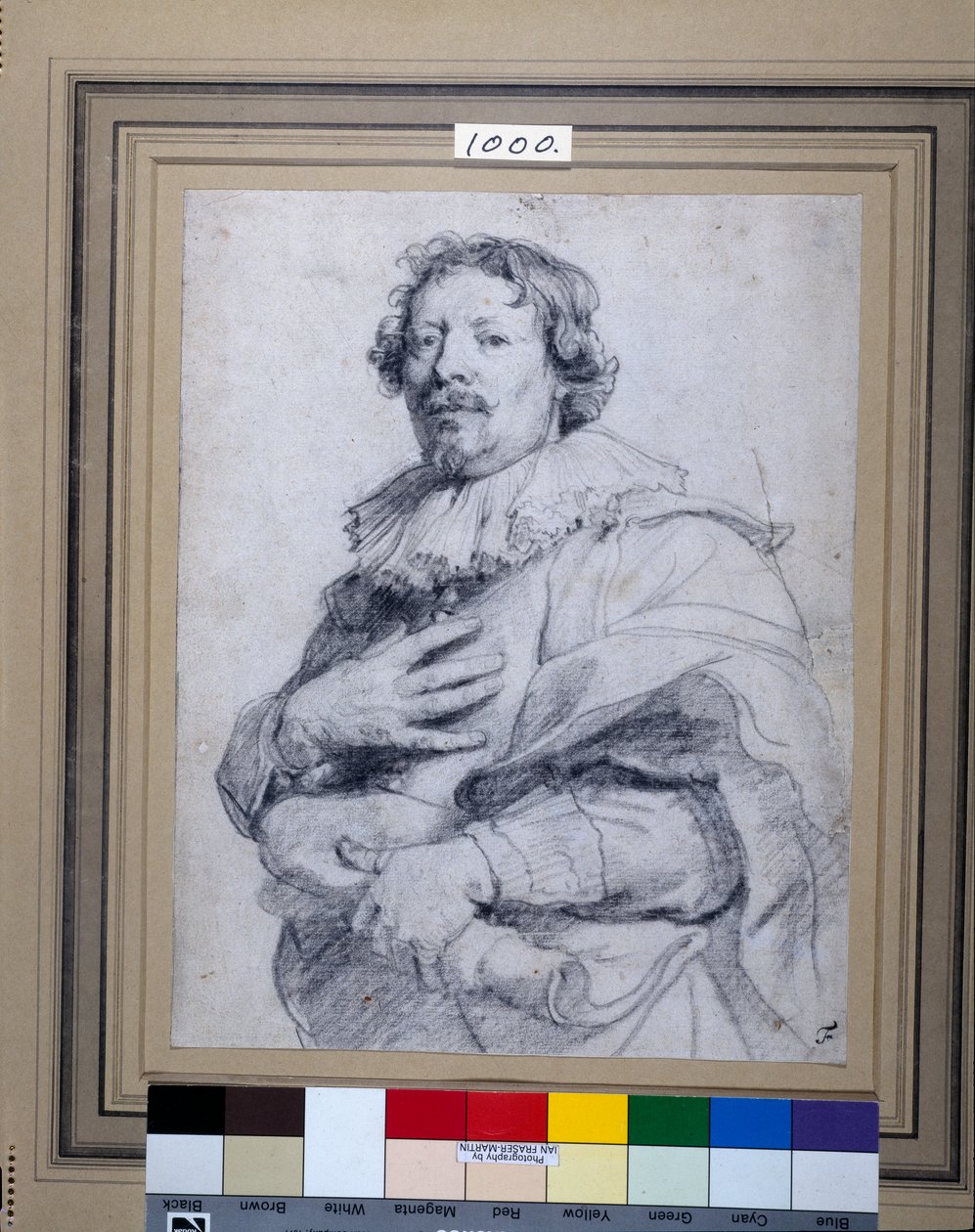 Gaspard de Crayer (černá křída na bílém papíře) od Anthony van Dyck