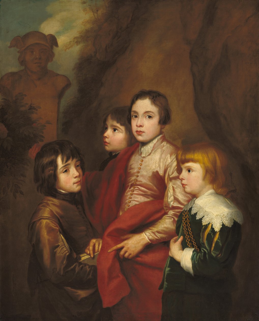 Skupina čtyř chlapců, pravděpodobně polovina 17. století. od Anthony van Dyck