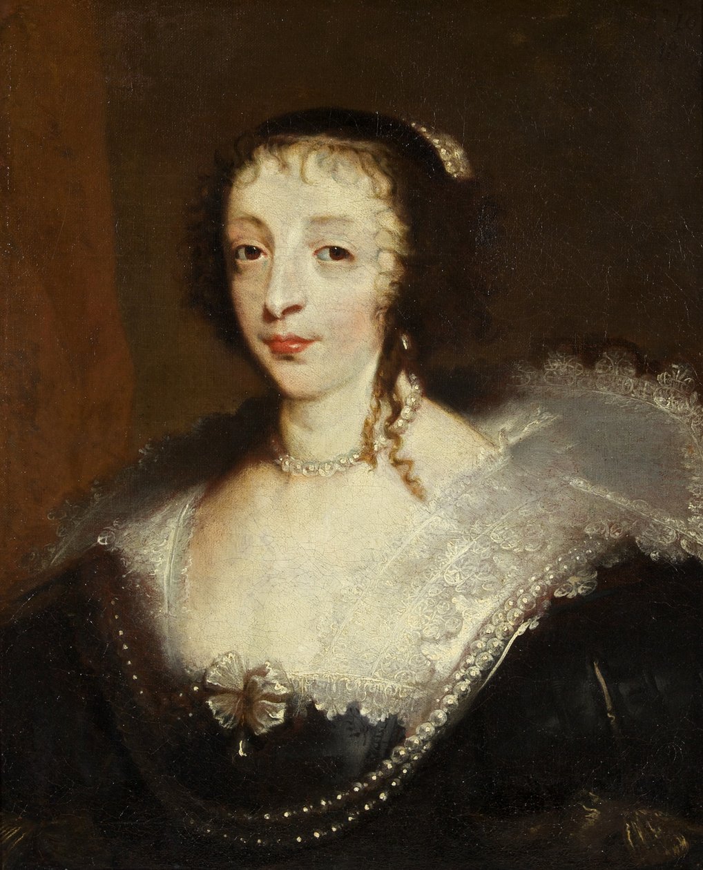 Henrietta Maria, královna Karla I., kolem roku 1630 (olej na plátně) od Anthony van Dyck