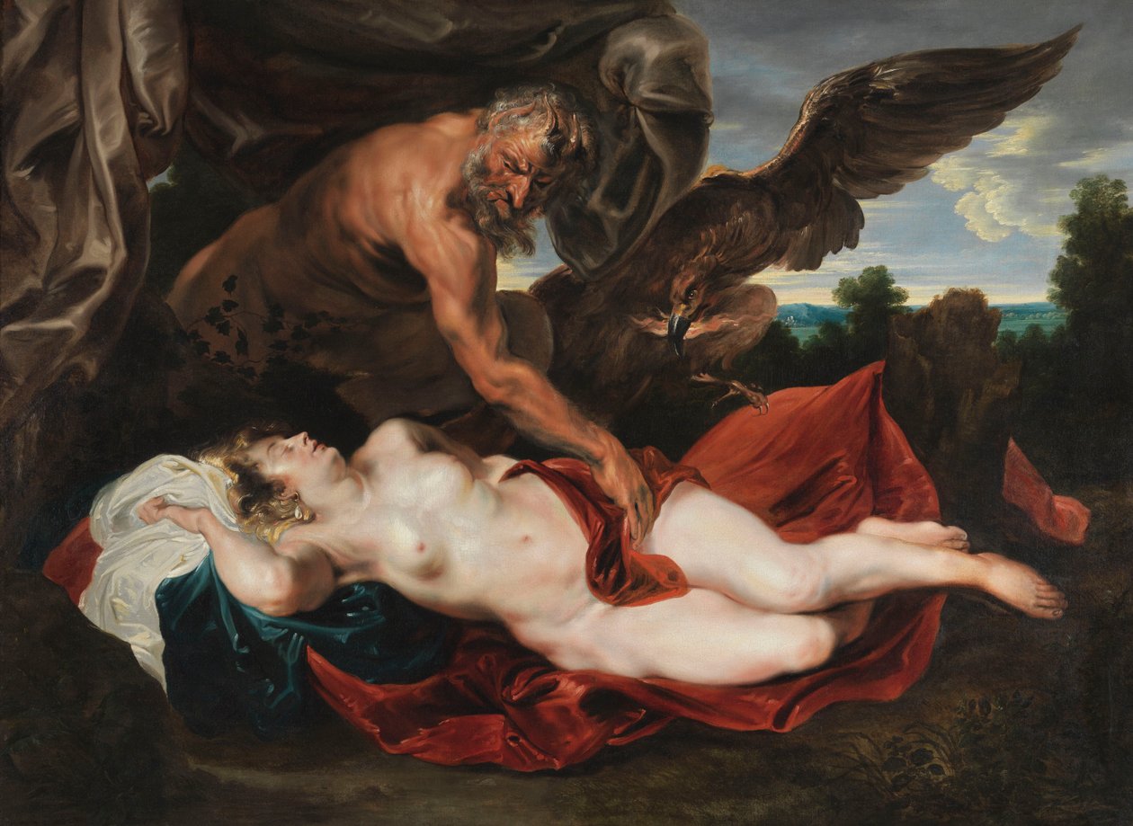 Jupiter a Antiopa, asi 1620 (olej na plátně) od Anthony van Dyck