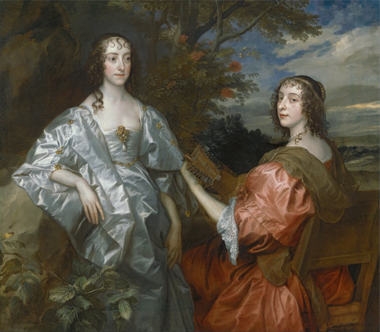 Kateřina, hraběnka z Chesterfieldu, a Lucie, hraběnka z Huntingdonu. od Anthony van Dyck