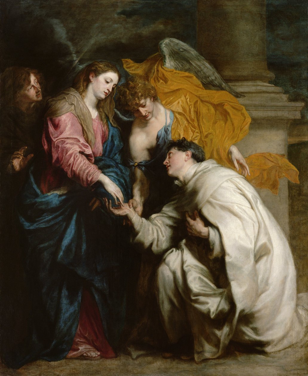 Vize blahoslaveného Heřmana ze Steinfeldu, známého jako Josef (1150-1230) - Obraz sira Anthonise (Anton nebo Antoon) van Dycka (1599-1641), olej na plátně (160x128 cm) od Anthony van Dyck