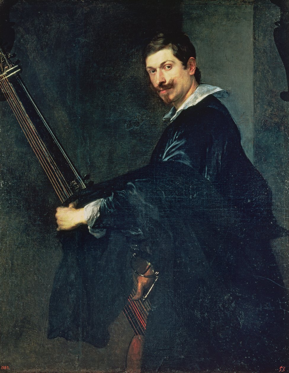 Muž s loutnou, portrét hudebníka Jacoba Gaultiera, loutnisty u anglického dvora od Anthony van Dyck