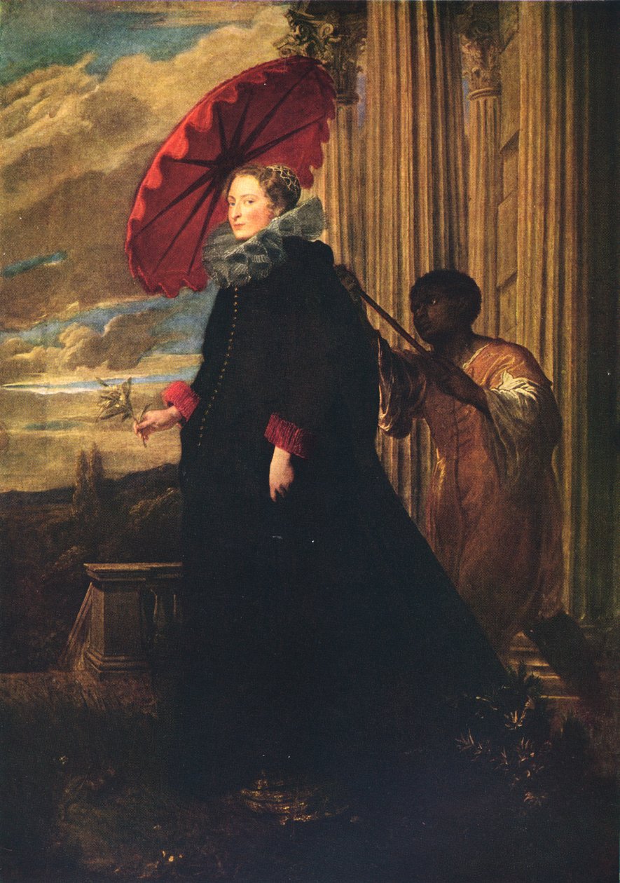 Marchesa Elena Grimaldi, manželka Marchese Nicola Cattaneo, c1623 od Anthony van Dyck