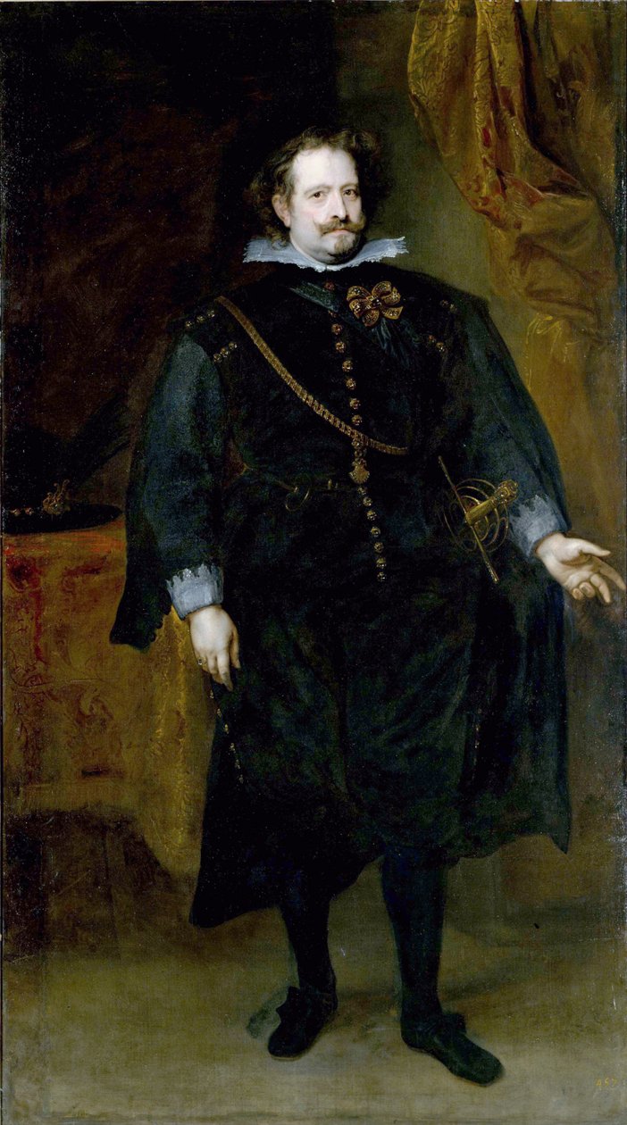 ""Portrét Diega Felipe de Guzmana, markýze z Leganes (1580-1655) španělského politika"" Obraz d