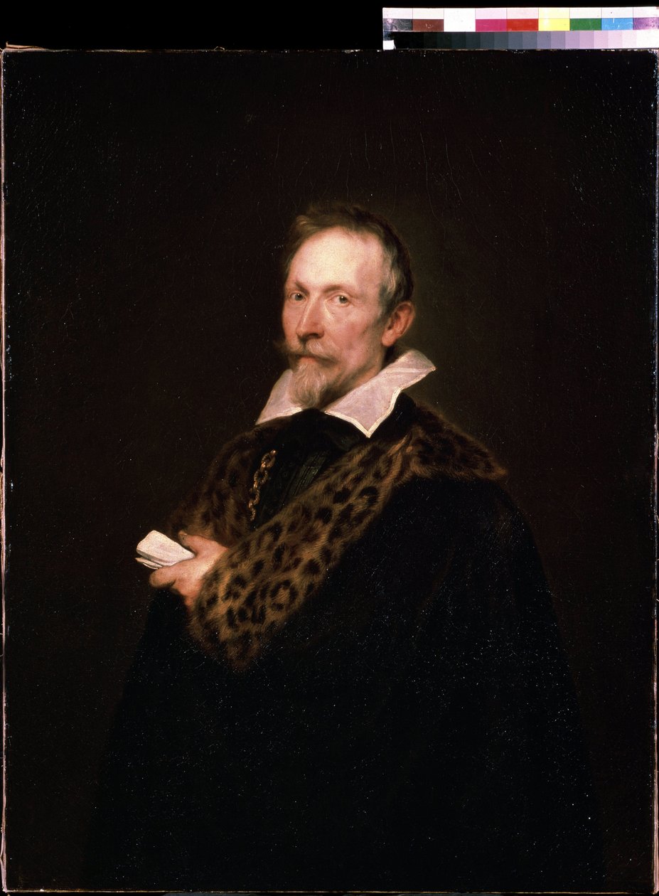 ""Portrét diplomata a intelektuála Jana Van der Wouvera (Waverius) (1574-1636)"" Obraz Antoine van Dyck (nebo Athony nebo Antoon, Anton nebo Anthonis od Anthony van Dyck
