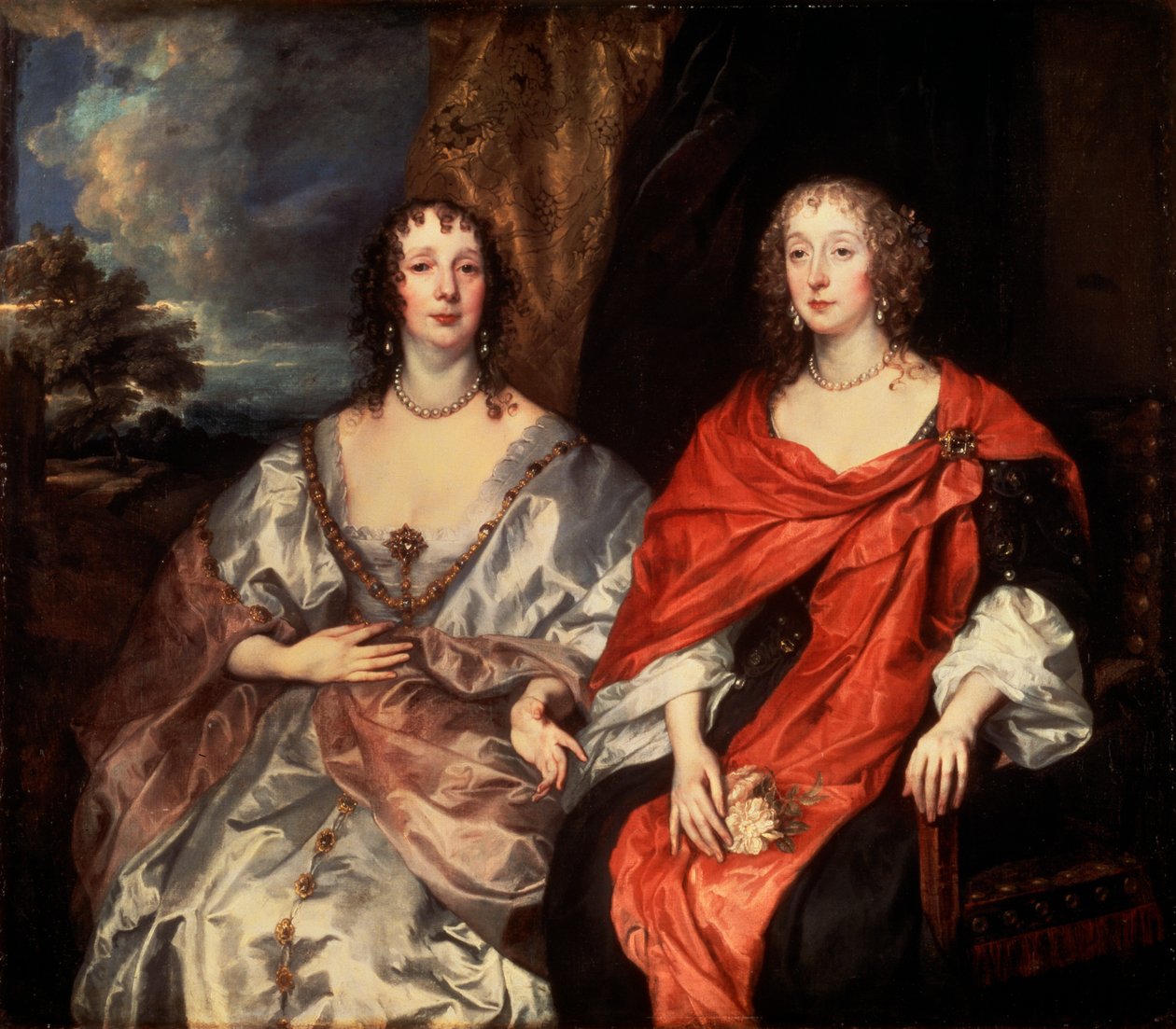 Portrét Anny Dalkeithové a Anny Kirkeové, 30. léta 17. století. od Anthony van Dyck