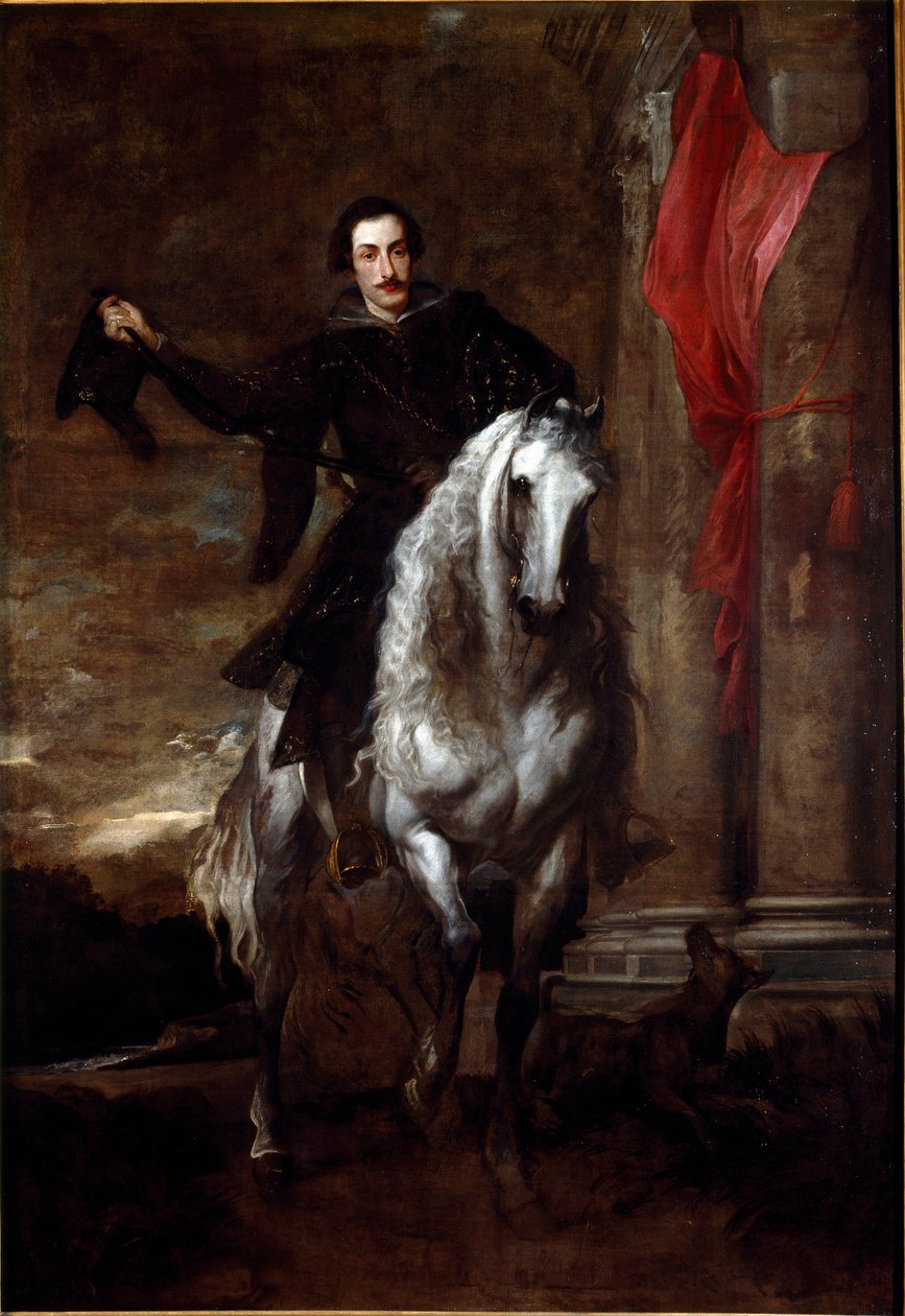 Portrét Antona Giulia Brignole Sale (Brignole-Sale) na koni Malba Antonie Van Dycka (1599-1641) 1621-1625 Rozměr.288x201 cm Genes, Galleria di Palazzo Rosso od Anthony van Dyck